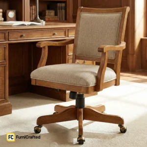 atlas wooden office chair – solid wood chair for home & office