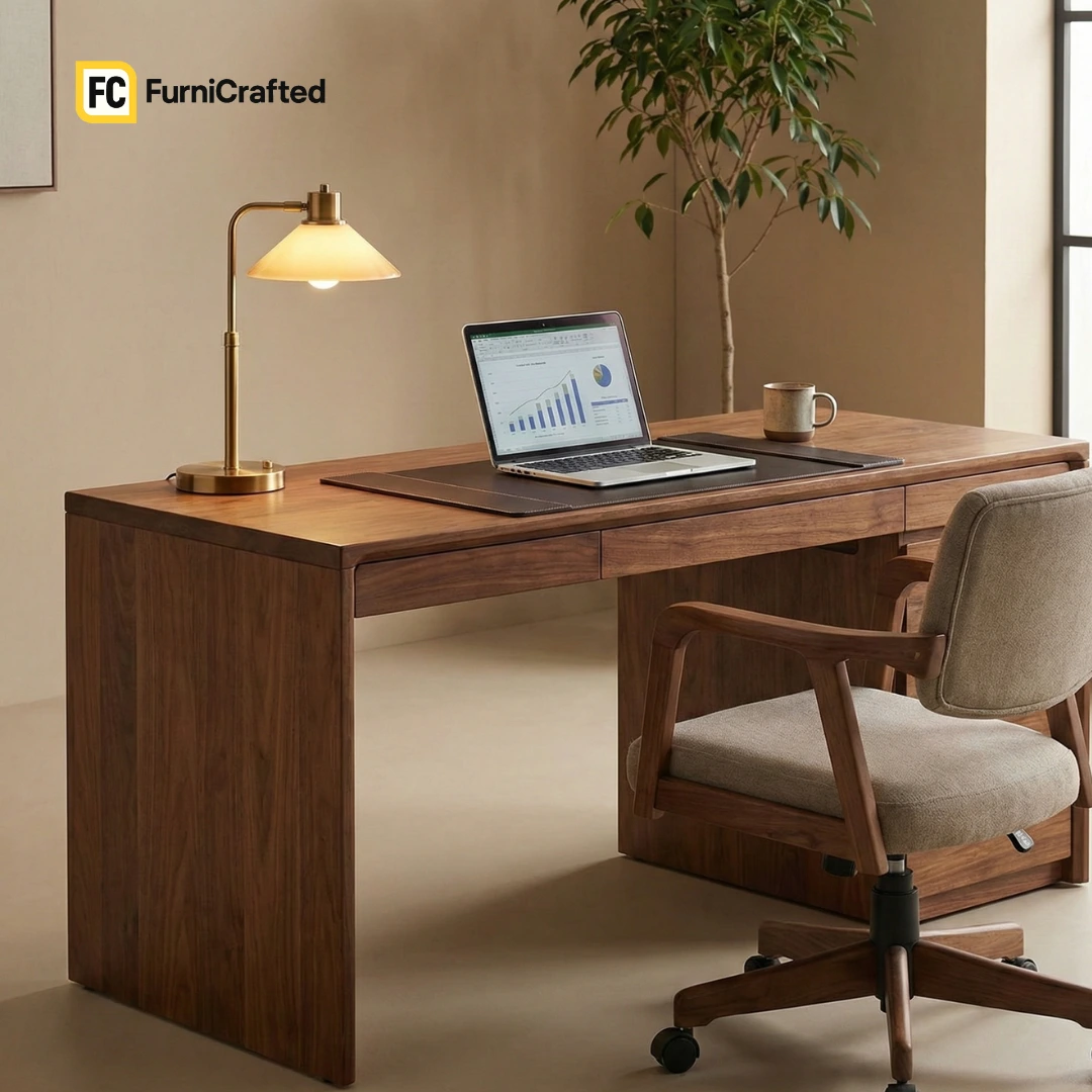 aurora solid wood office desk – modern home & office work desk aurora solid wood office desk – modern home & office work desk