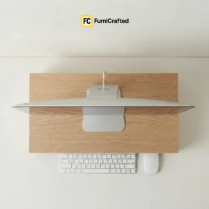 rise wooden monitor stand – ergonomic desk riser for monitors & laptops