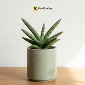 ecoair desk plant – artificial green plant for office & home decor